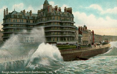 Ruwe zee, Splash Point, Eastbourne, Sussex, ca. 1912 door Unbekannt