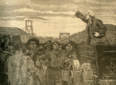 Rowland Hill preekt voor de mijnwerkers van Kingswood, Bristol, c1772 c1890 door Unbekannt