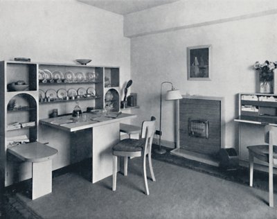 Rowley Gallery of Decorative Art Ltd - Gecombineerde eet-woonkamer open, 1939 door Unbekannt