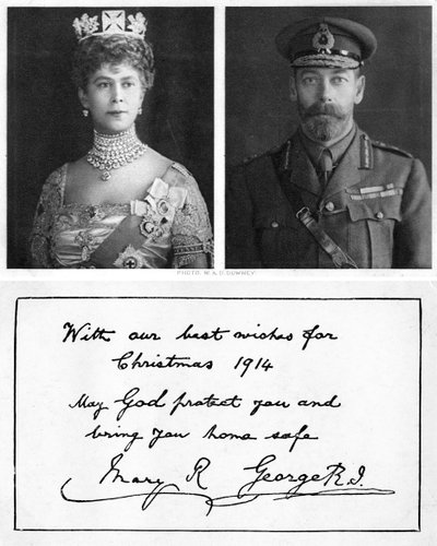 Koninklijke kerstgroetkaart aan de Britse troepen, 1914 door Unbekannt