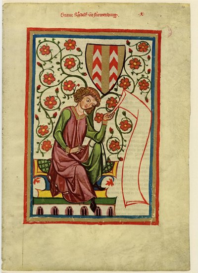 Rudolf II van Fenis uit de Codex Manesse, tussen 1305 en 1340 door Unbekannt