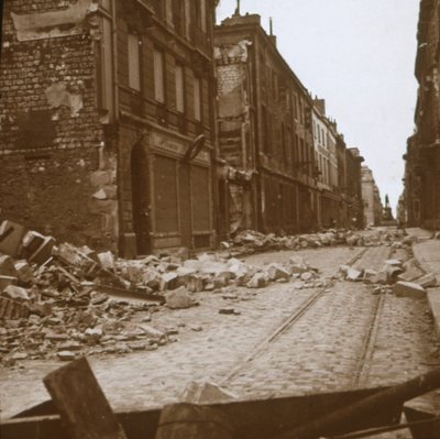 Rue Cérès, Reims, Noord-Frankrijk, ca. 1914-ca. 1918 door Unbekannt