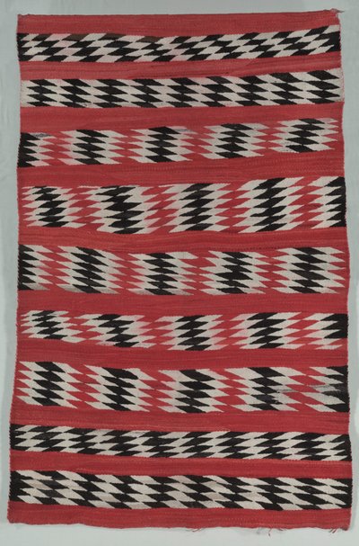 Tapijt met diamanten strepen, ca. 1890-1900 door Unbekannt