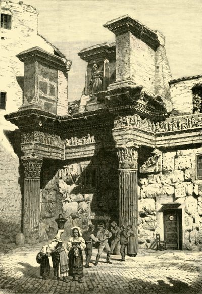 Ruïnes van een deel van het Forum van Nerva, Rome, 1890 door Unbekannt