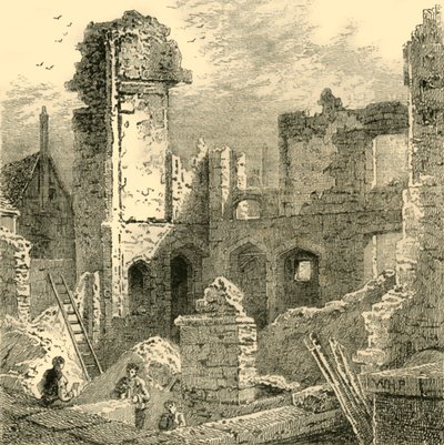 Ruïnes van het Klooster van Sint-Clara, ca. 1872 door Unbekannt