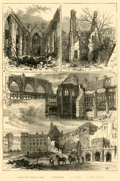 Ruïnes van het Parlement, 1881 door Unbekannt