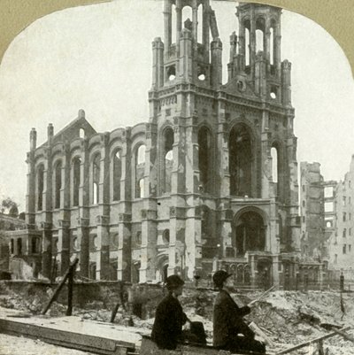 Ruïnes van de Joodse Synagoge op Sutter St., overleefde de grote aardbevingen van 1865 en 1868, 1906 door Unbekannt