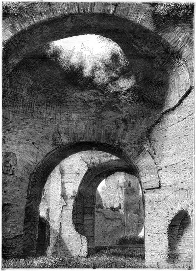 Ruïnes van de thermale baden van Caracalla, Rome, 1886 door Unbekannt