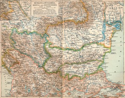 Roemenië, Bulgarije, Servië en Montenegro door Unbekannt