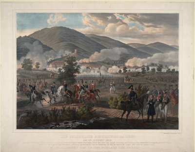 Russisch Levenswachtregiment bij de Slag om Kulm op 29 augustus 1813, ca. 1813 door Unbekannt