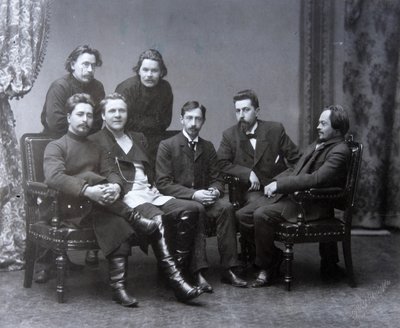 Russische auteur Maxim Gorky in de Sreda woensdag literatuur groep door Unbekannt