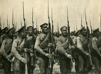 Russische soldaten, Eerste Wereldoorlog door Unbekannt