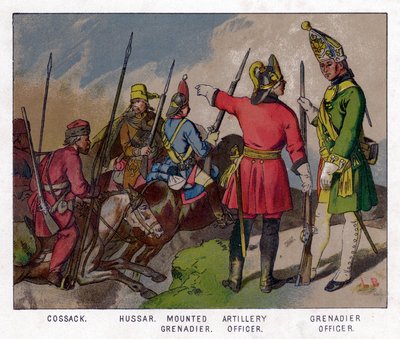 Russische soldaten van 1760, 19e eeuw door Unbekannt