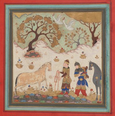 Rustam Verovert Rakhsh, Folio uit een Shahnama Boek der Koningen door Unbekannt