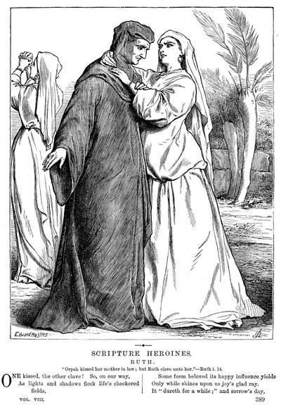Ruth omhelst haar schoonmoeder, 1873 door Unbekannt