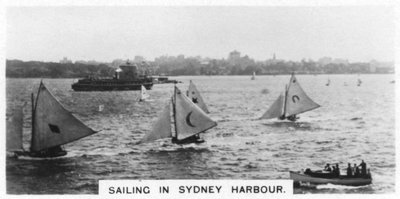 Zeilen in de Haven van Sydney, Australië, 1928 door Unbekannt