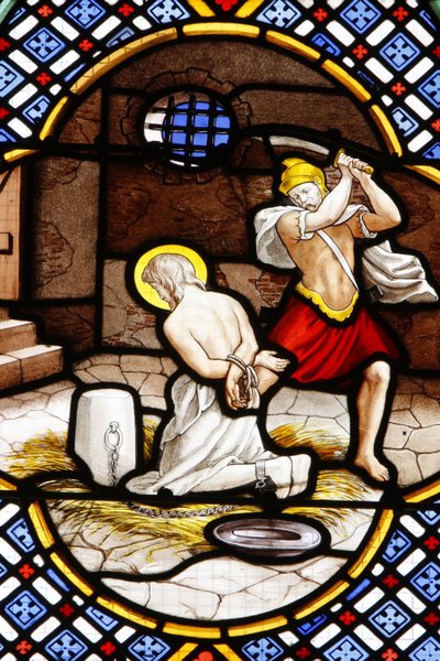 Kathedraal van Saint-Corentin, Quimper glas-in-lood: dood van Johannes de Doper, Quimper, Frankrijk door Unbekannt