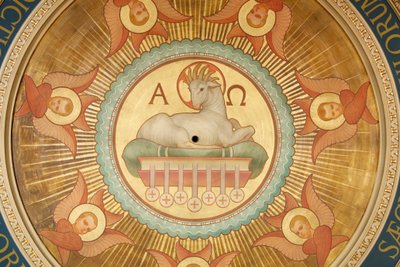 Saint-Francois Xavier kerk, Het Lam Gods (Agnus Dei), Parijs, Frankrijk door Unbekannt