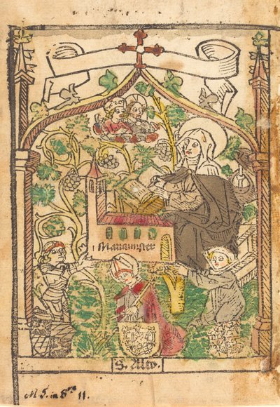 Sint Alto, Sint Brigida en de stichters van de Mariamunster door Unbekannt