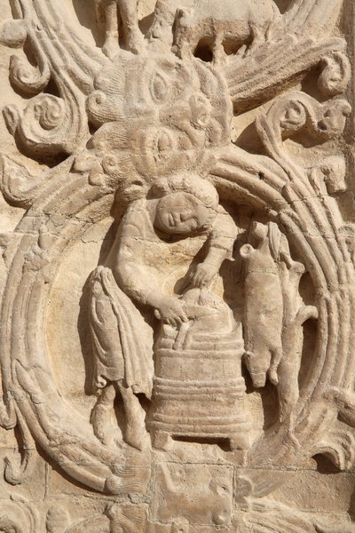 Basiliek van Saint Denis. Centraal portaal. Landbouwkalender, Saint-Denis door Unbekannt