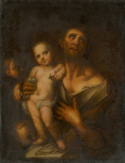 Sint Jozef met Baby Jezus door Unbekannt