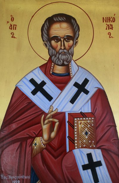Sint Nicolaas Grieks-orthodox icoon, Griekenland door Unbekannt
