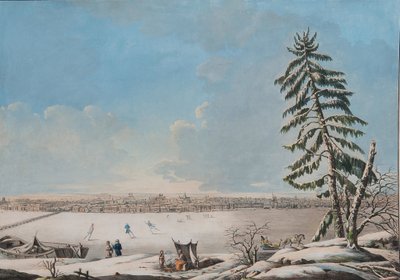 Sint-Petersburg: Uitzicht over de Neva-rivier, begin 1800s door Unbekannt