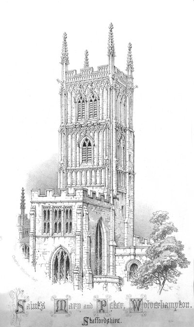 Heiligen Maria en Petrus, Wolverhampton. Staffordshire, ca. 1850s door Unbekannt