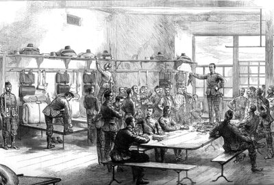 Verkoop van een deserteursuitrusting in de kazerne, 1875 door Unbekannt