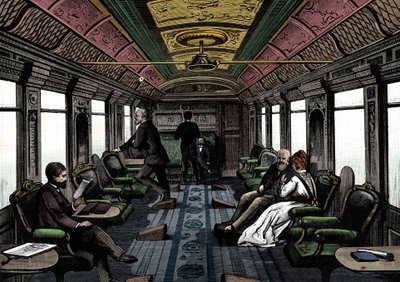 Salonwagen op de Oriënt Express, ca. 1895 door Unbekannt