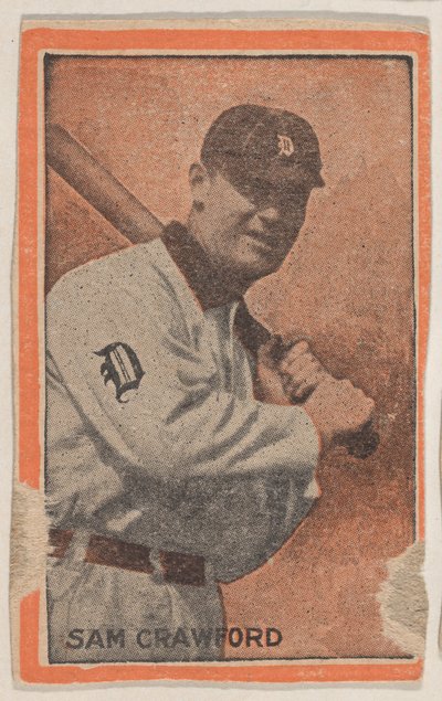 Sam Crawford, uit de Baseball Players set W500 Orange Borders, 1910 door Unbekannt