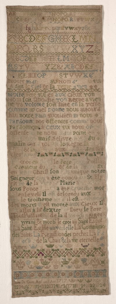 Sampler, 1717 door Unbekannt