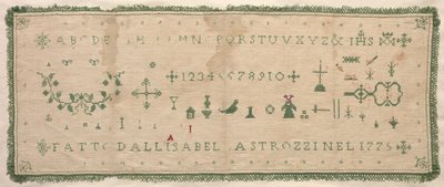 Merklap, 1775 door Unbekannt