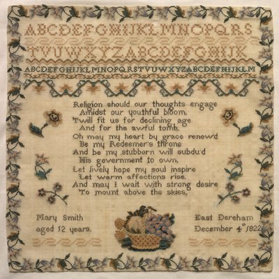Sampler, 1822 door Unbekannt