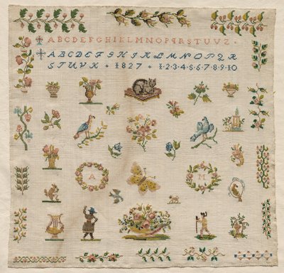 Sampler, 1827 door Unbekannt