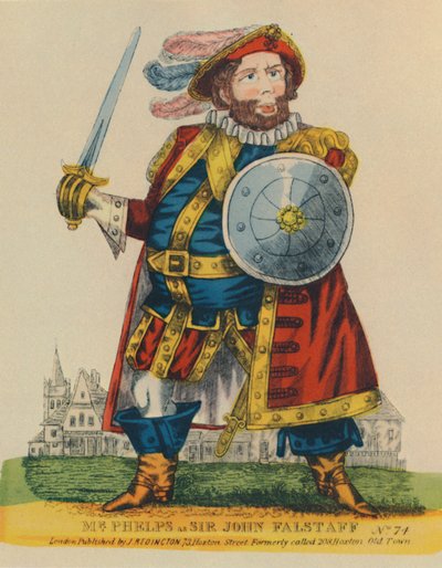Samuel Phelps, 1804-1878 als Falstaff, ca. 1860 door Unbekannt