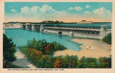 San Antonio Brug en Fort Geronimo, San Juan door Unbekannt