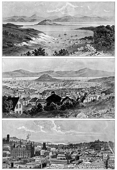 San Francisco in november, 1848, 1858 en het einde van de 19e eeuw, 1901 door Unbekannt