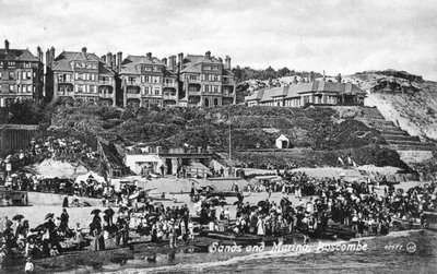 Stranden en marina, Boscombe, Bournemouth, Dorset, begin 20e eeuw door Unbekannt