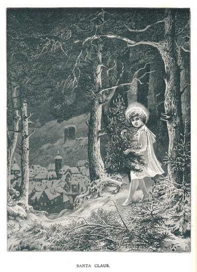 Kerstman. Illustratie uit The Strand Magazine januari-juni 1891 door Unbekannt