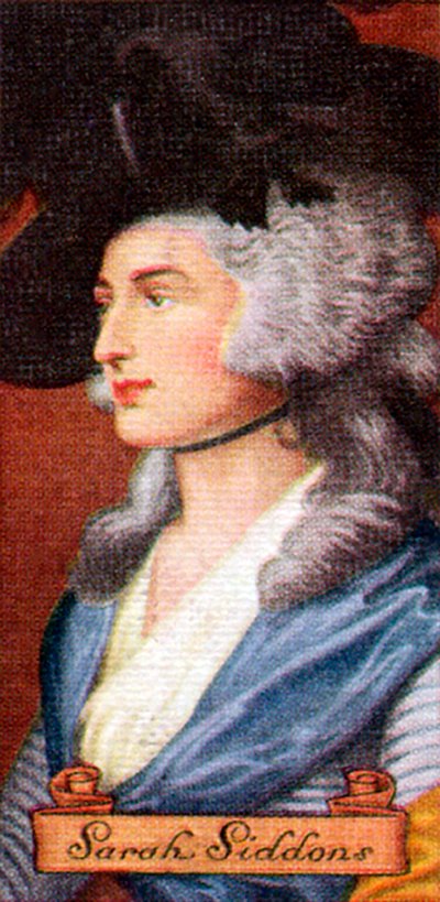 Sarah Siddons, uit een serie sigarettenkaartjes door Unbekannt