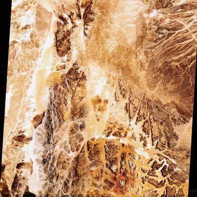 Satellieten, Aardobservatie, VS valse kleuren Landsat afbeelding van de aarde door Unbekannt