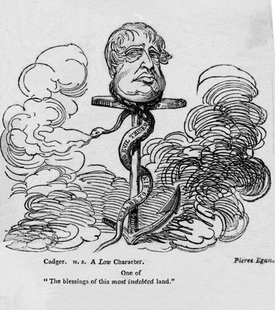 Satirische cartoon van de prins-regent, c1820 door Unbekannt