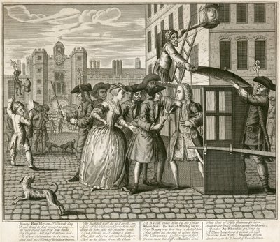 Satirische prent van St James Palace, Londen, 1740 door Unbekannt