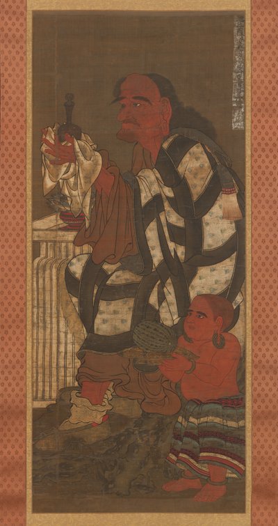 Satsubari, de Tweede van de Zestien Arhats, laat 14e eeuw door Unbekannt
