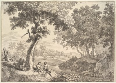 Satyrs in een landschap door Unbekannt