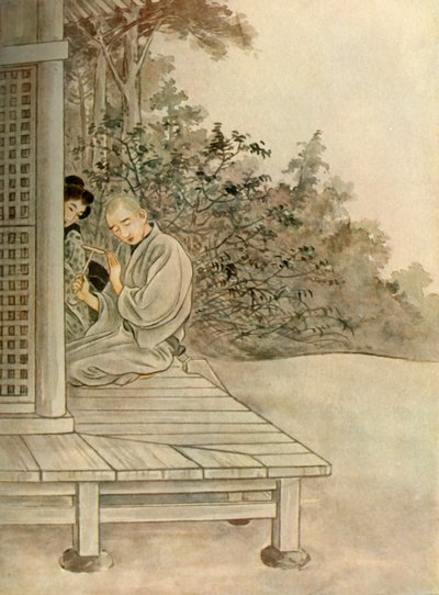 Sawaichi... herhaalde de boeddhistische aanroep: Namu Amida Butsu, 1919 door Unbekannt
