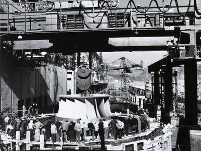 Sayano-Shushenskaya waterkrachtcentrale, USSR, 1970s door Unbekannt