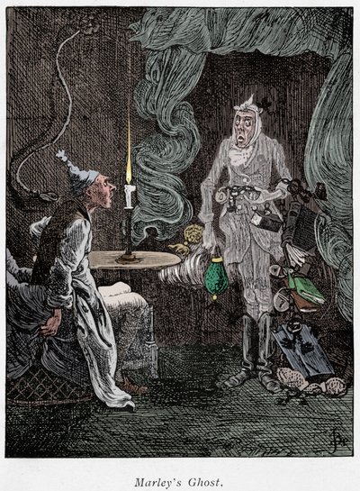 Scène uit A Christmas Carol van Charles Dickens, 1843 door Unbekannt