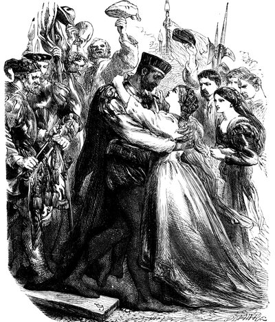 Scène uit Shakespeares Othello, 19e eeuw door Unbekannt